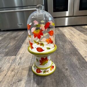 Temptations by Tara Harvest Centertaining 15 in Cloche with Pedestal